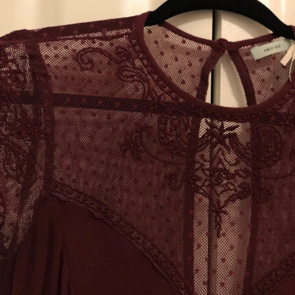 Burgundy Lace Kimichi Blue Dress